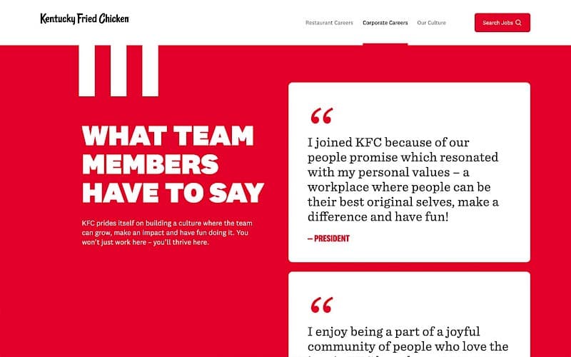 KFC Careers project image
